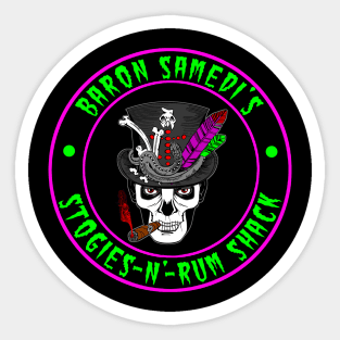 BARON SAMEDYS STOGIES N RUM SHACK Sticker